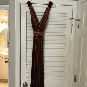 Revelry Bridesmaid Dress- velvet “Dylan”, size 4, rust color, never worn